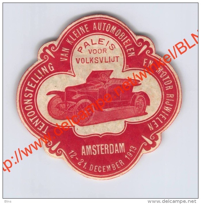 Tentoonstelling Van Kleine Automobielen &amp; Motorrijwielen Amsterdam 1913 - Erinnofilia