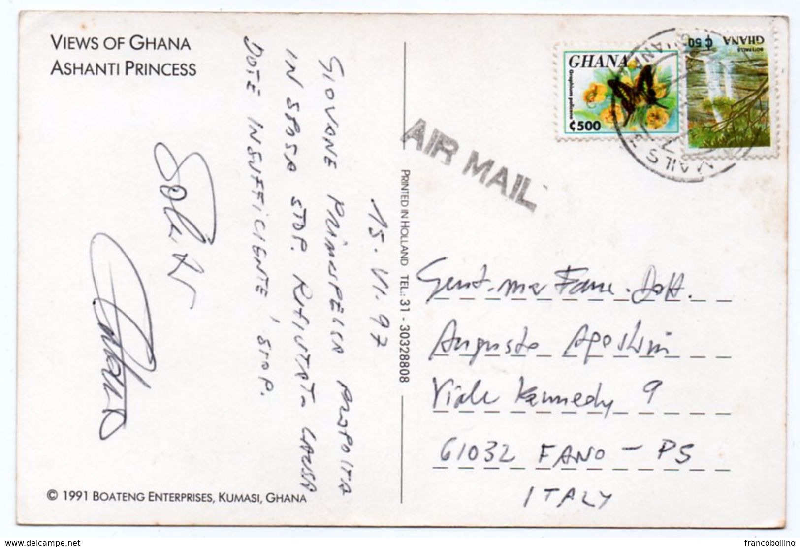 VIEWS OF GHANA - ASHANTI PRINCESS / THEMATIC STAMPS-BUTTERFLY - Ghana - Gold Coast