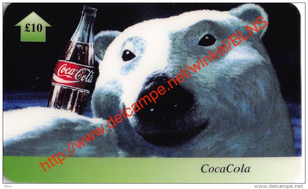 Bear Coca-Cola &pound;10 UK Telecard - Other & Unclassified