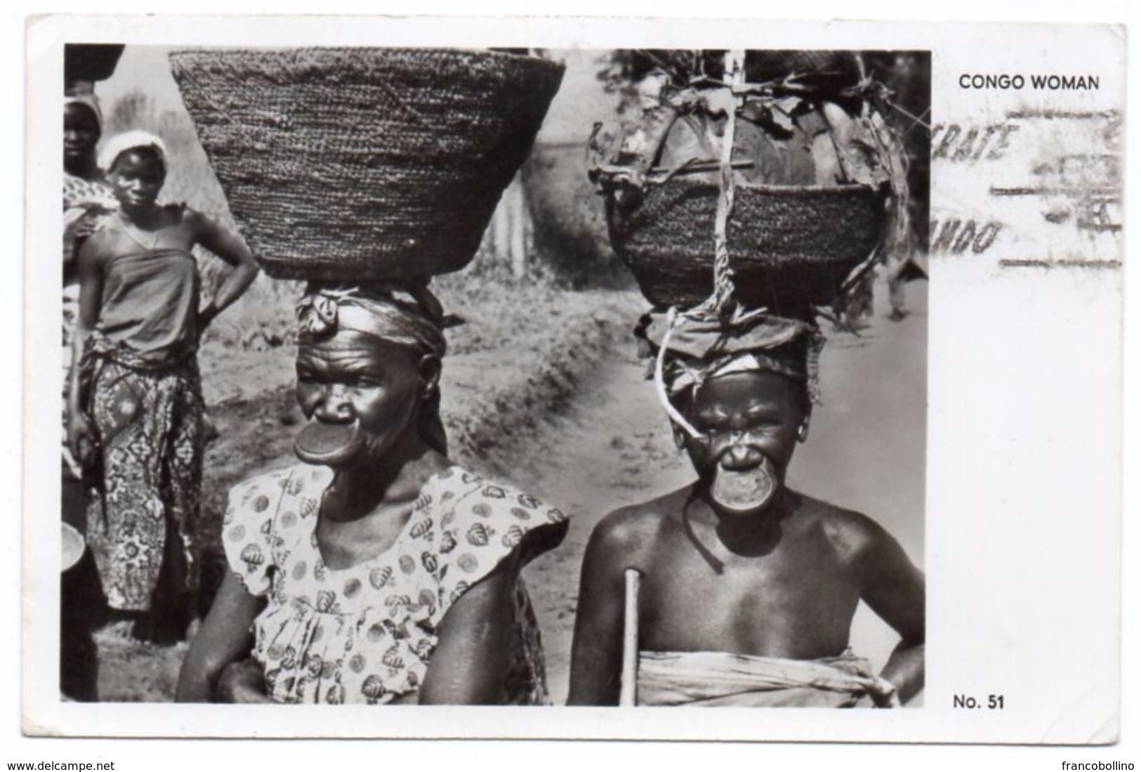 AFRICA - CONGO WOMAN / CIRCULATED FROM KAMPALA-UGANDA 1961 - EAST AFRICA STAMP - Uganda