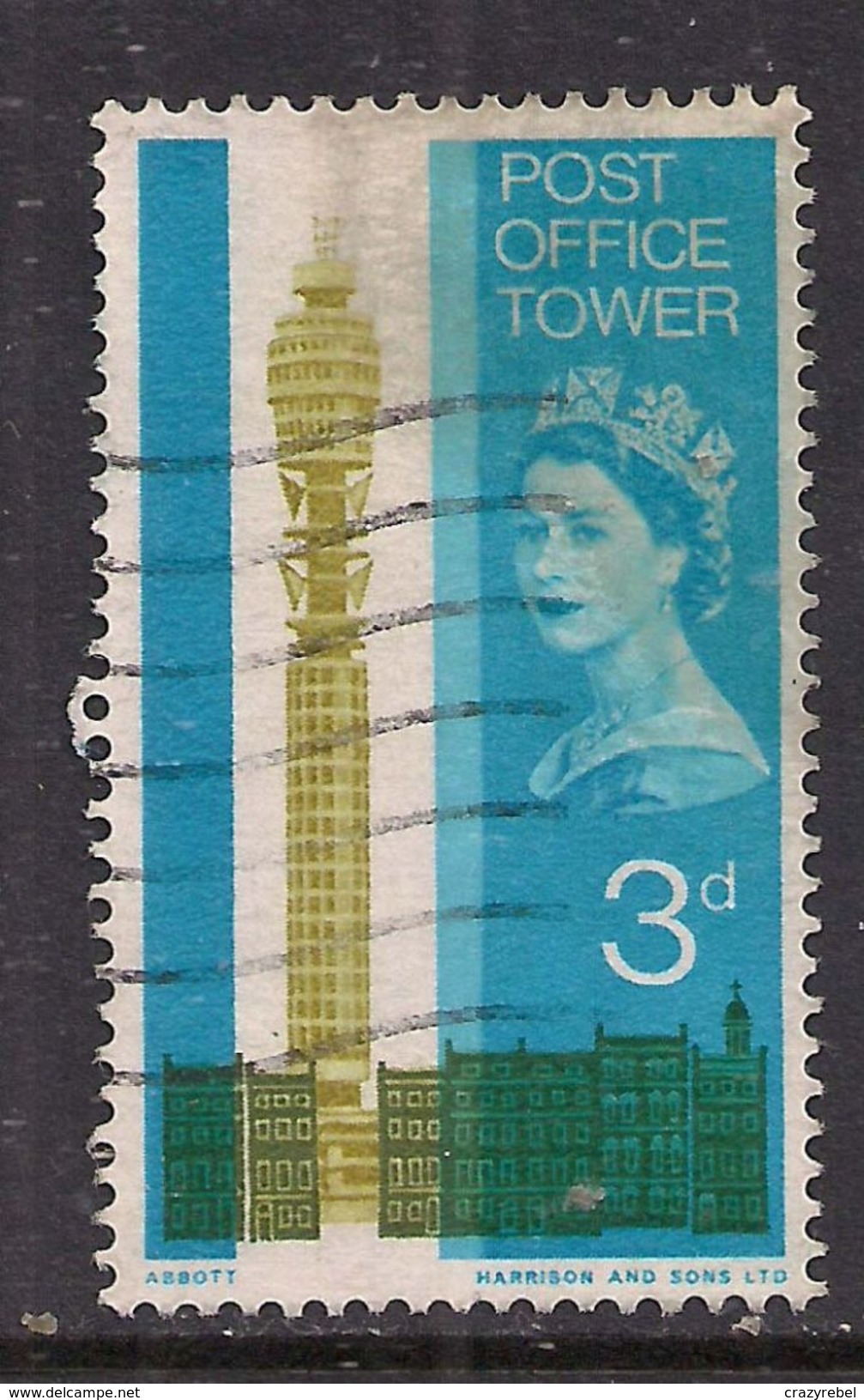 GB 1965 QE2 3d Post Office Tower Used Stamp SG 679. ( D579 ) - Used Stamps