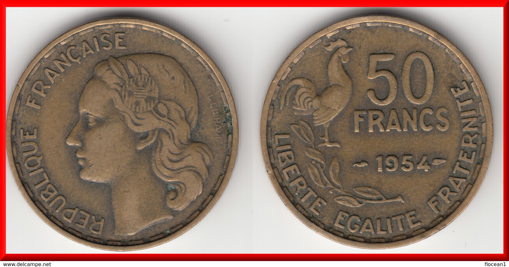 **** 50 FRANCS 1954 GUIRAUD BRONZE-ALUMINIUM **** EN ACHAT IMMEDIAT !!! - Altri & Non Classificati