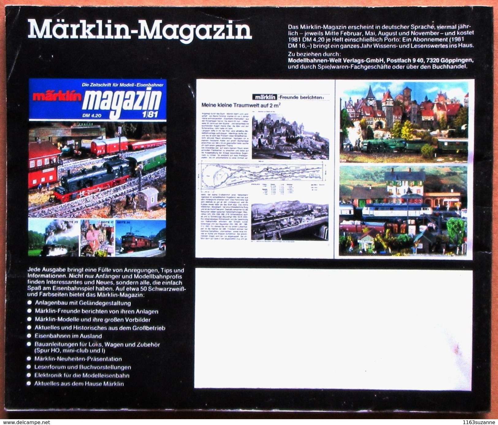 Catalogue Allemand MÄRKLIN 1981 : Trains Et Voitures électriques, Jeux De Construction... - Duits