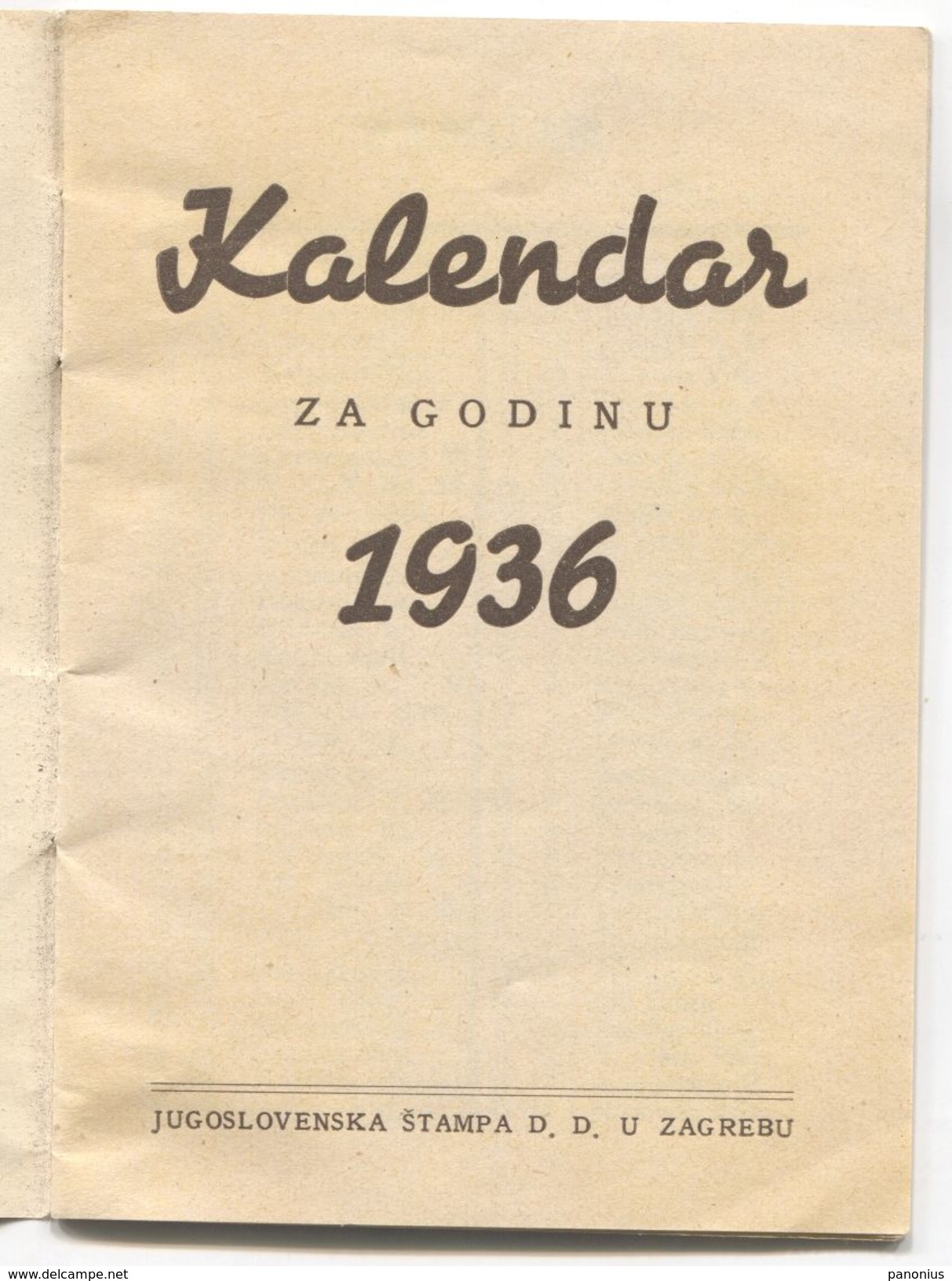 JAN KIEPURA - Actor, Cinema, Kino, Movie Star, Yugoslavia Film, Pocket Calendar / Calendrier, Reclame, 1936. - Petit Format : 1921-40