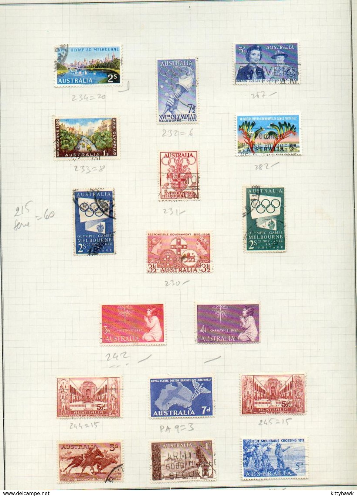 AUSTRALIE - petite collection oblitérée de plus de 450 timbres - BE