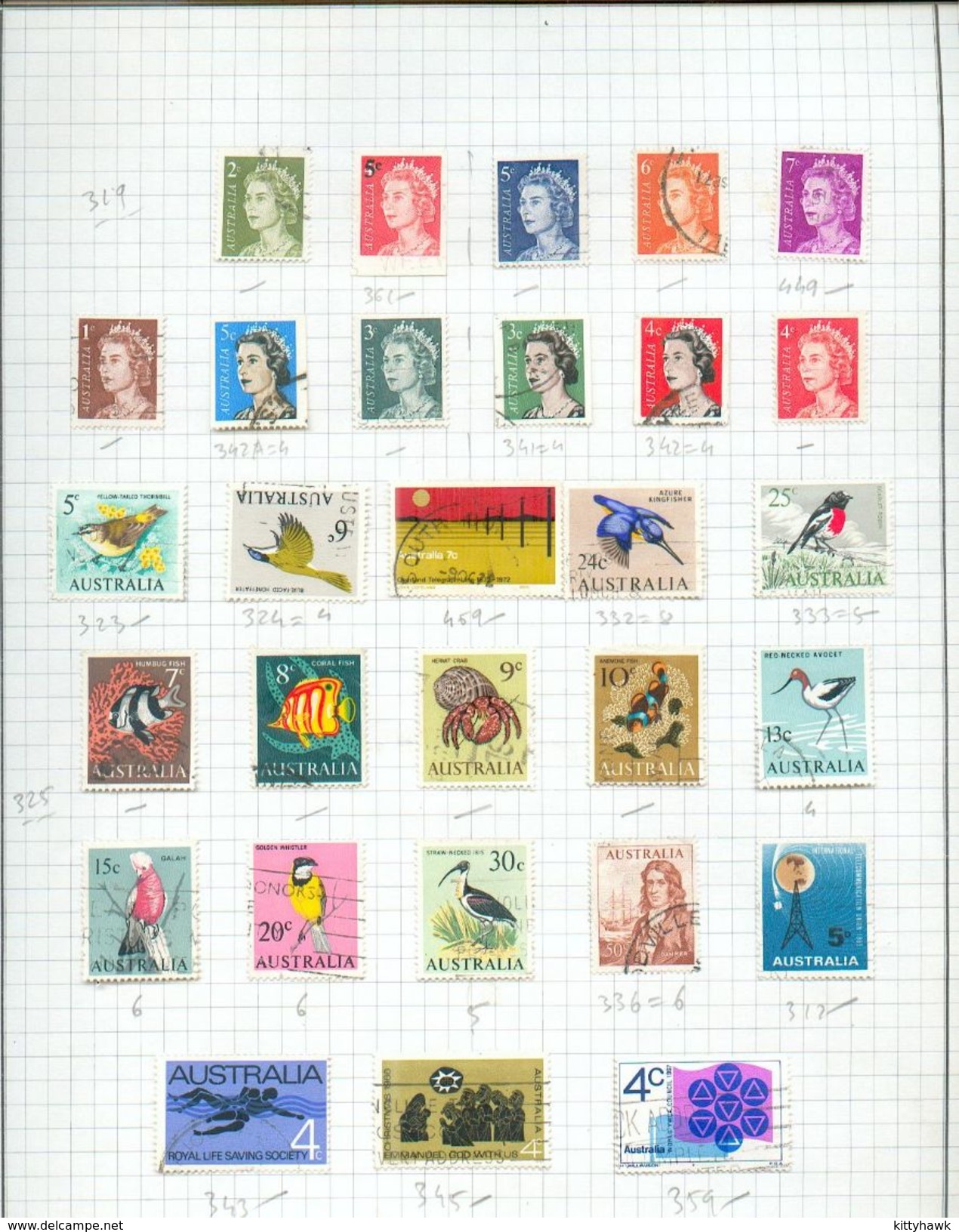 AUSTRALIE - petite collection oblitérée de plus de 450 timbres - BE