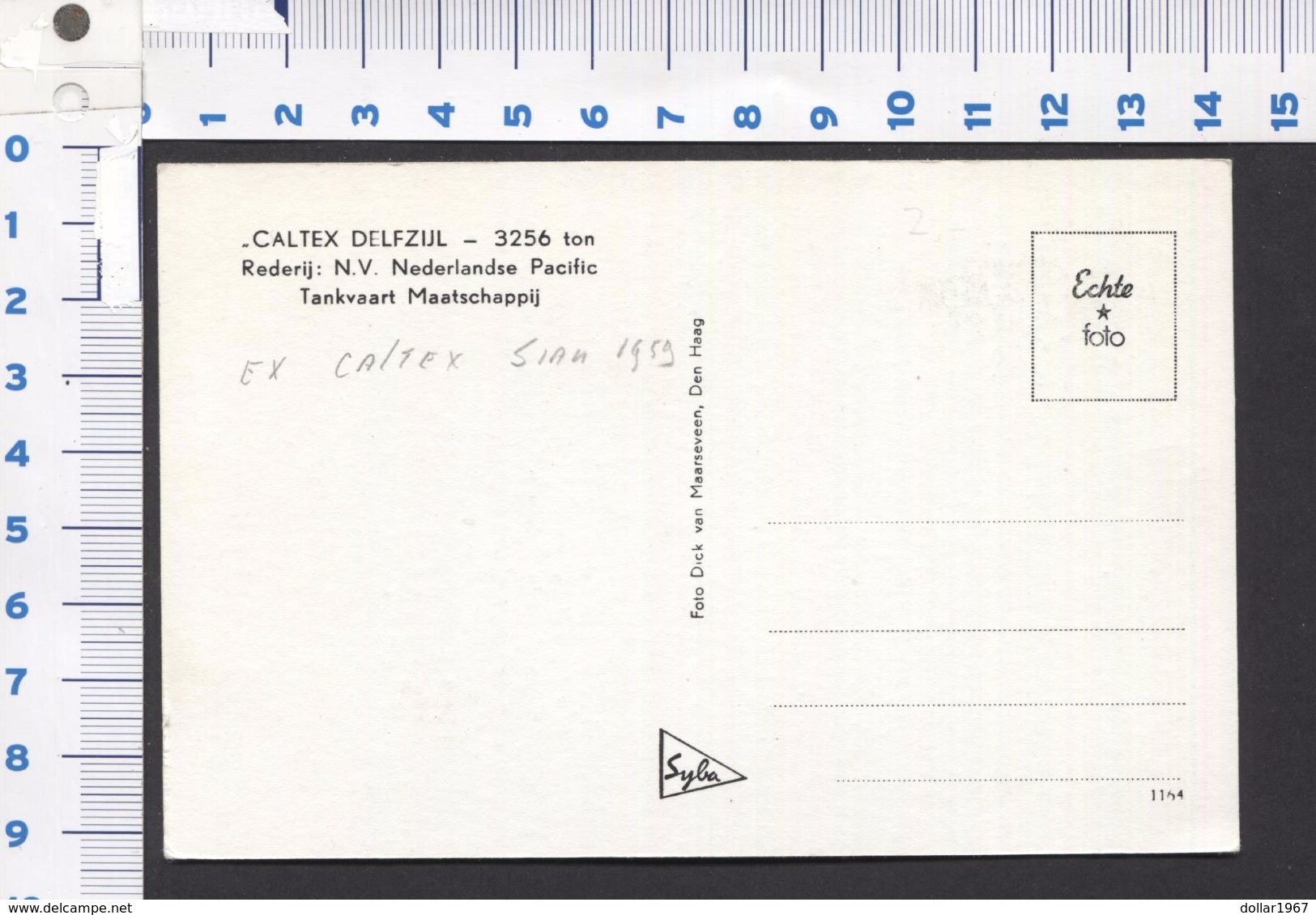 M/S CALTEX Delzijl 1955 -  NOT Used - See The 2  Scans For Condition( Originalscan ! ) - Pétroliers