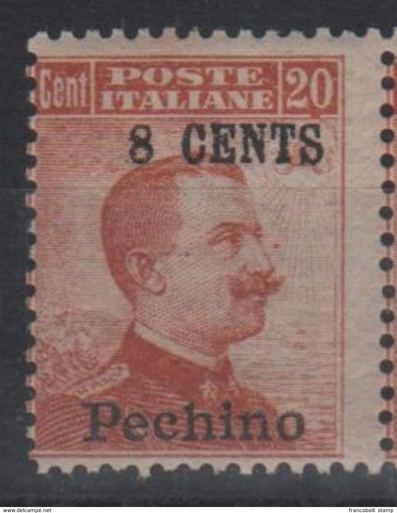 1917-18 Cina Pechino Soprastampati Localmente 8 C. Su 20 C. MNH - Pekin