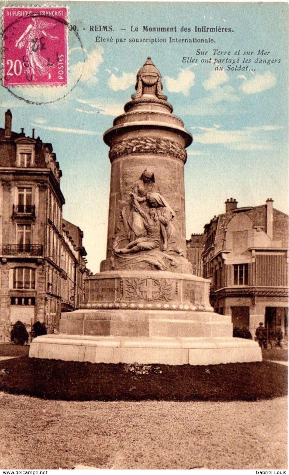 France Reims - Le Monument Des Infirmières / Soins Infirmiers - Croix-Rouge