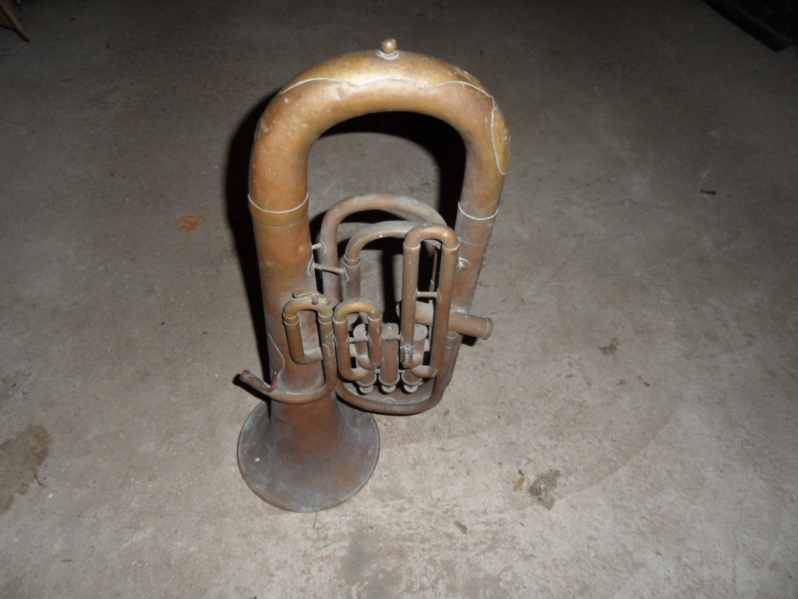 Ancien Saxhorn,pas Cornet A Piston De Marque COUESNON,musique,fanfare,militaire. - Musical Instruments