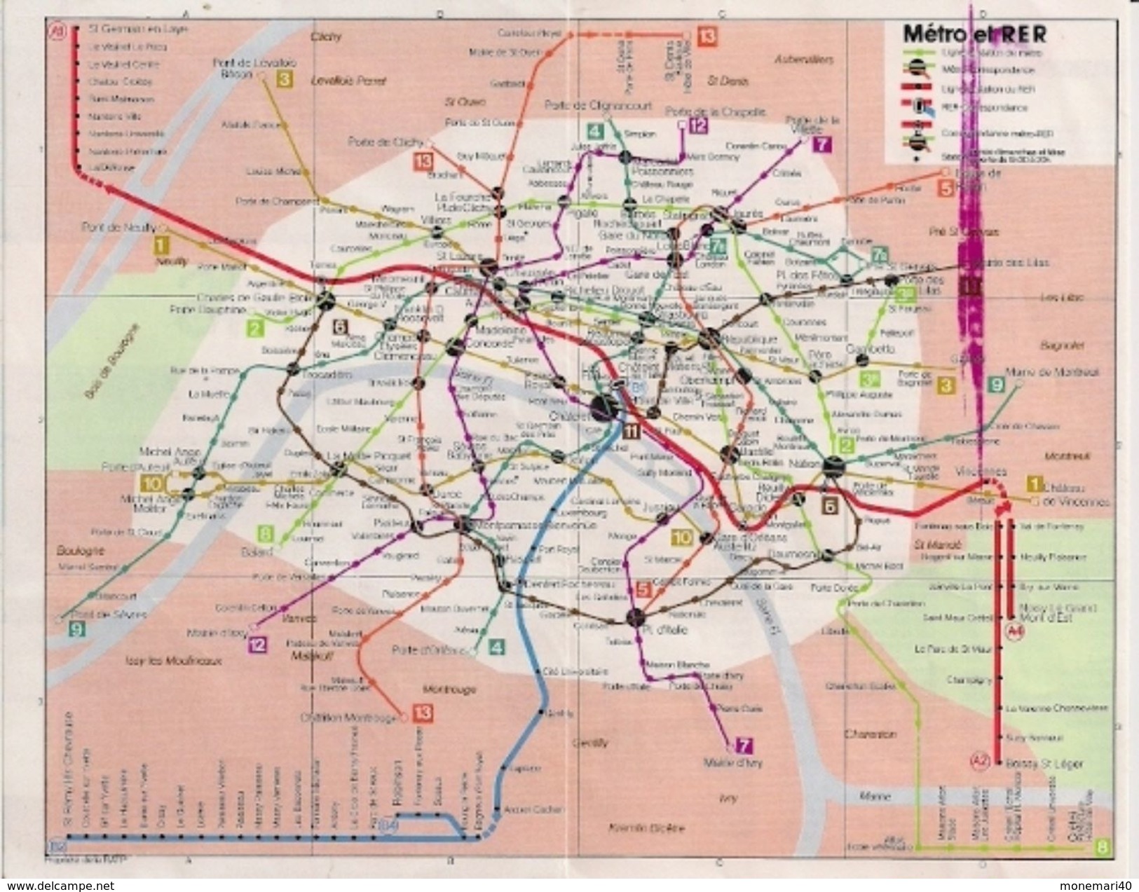 RATP (PARIS) - PLANS MÉTRO RER AUTOBUS - 1978. - Europe
