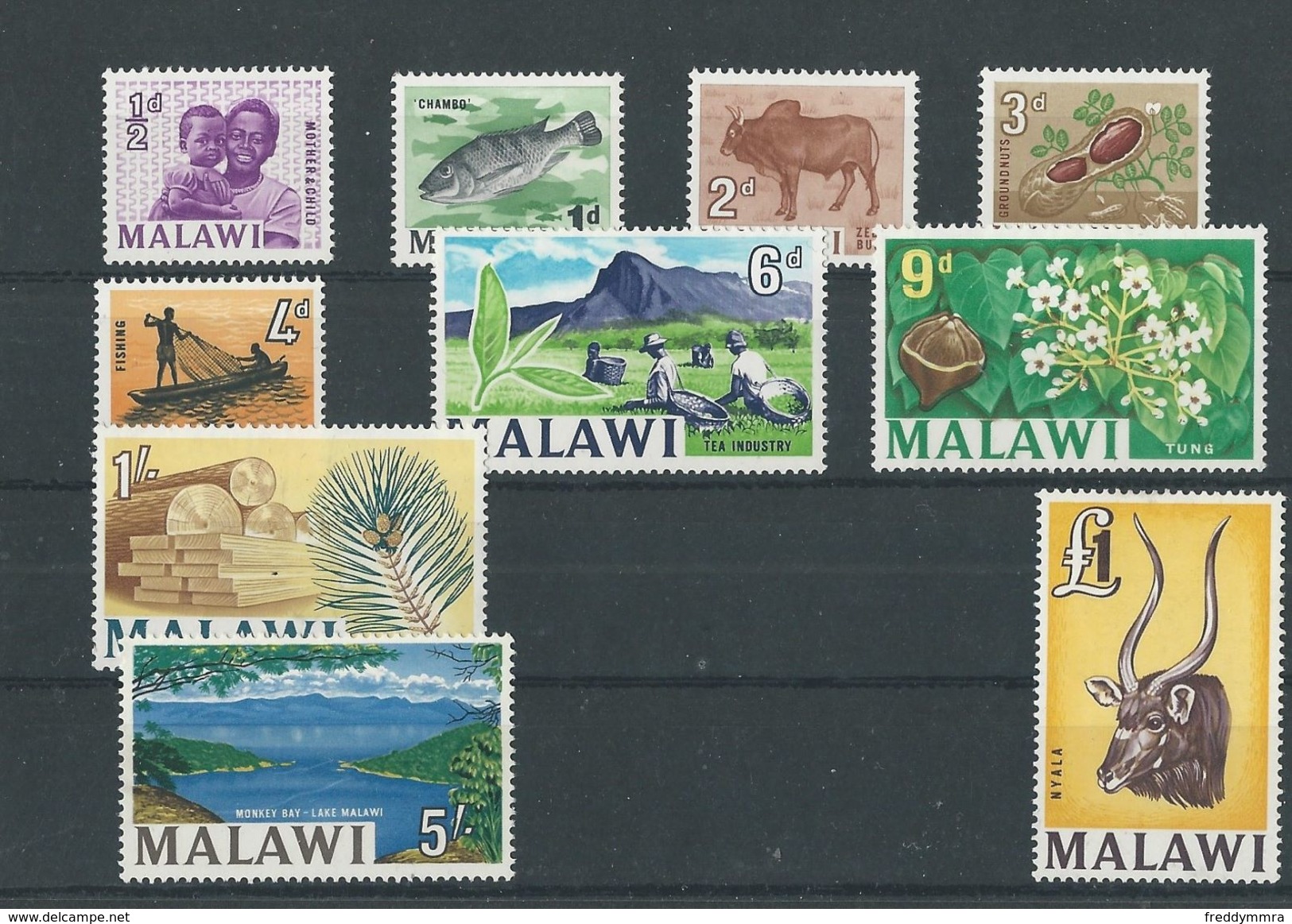 Malawi: 1/ 13 ** (série Incomplète) - Malawi (1964-...)