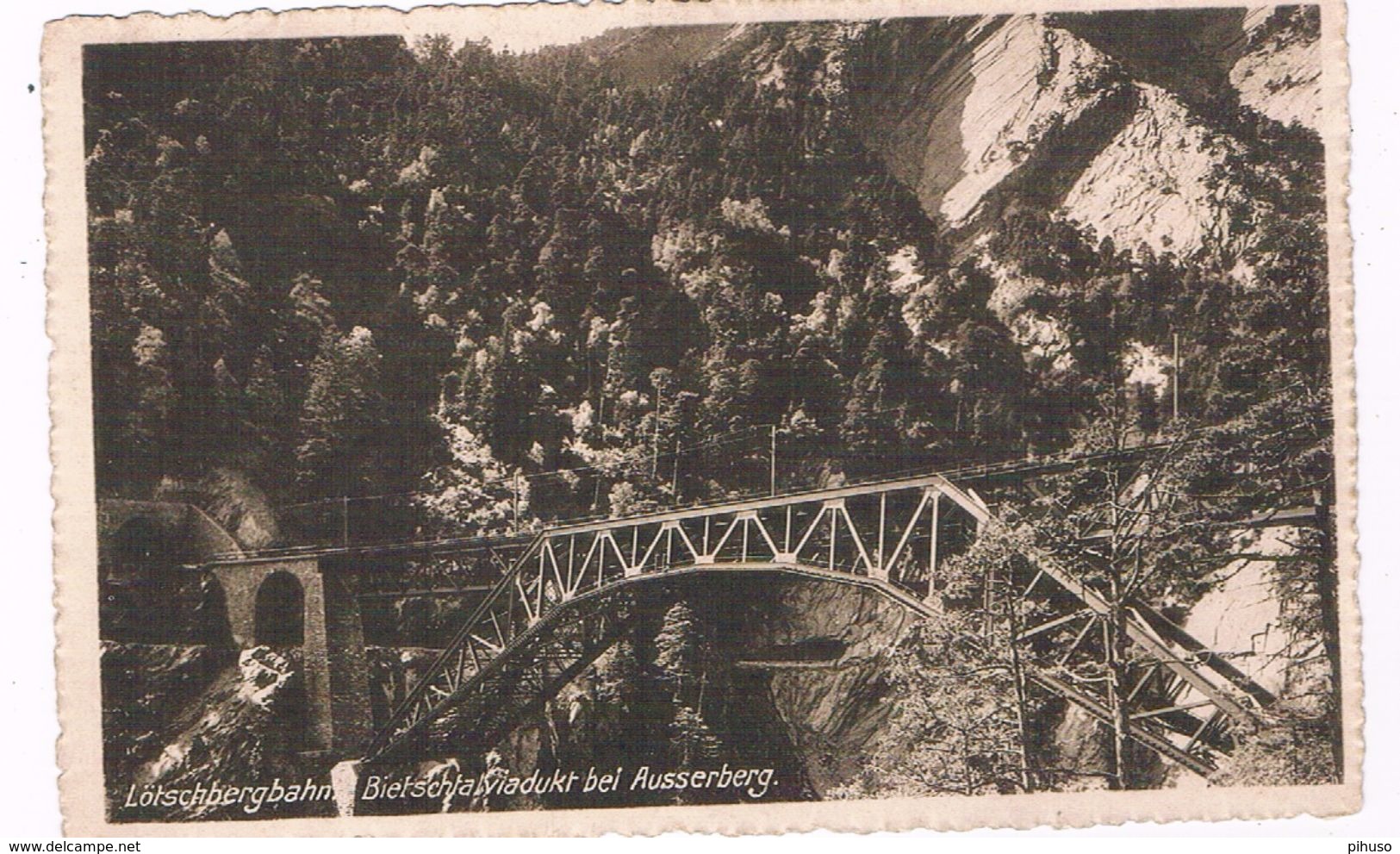 CH-4457     AUSSERBERG : Lötschbergbahn - Bietschtalviadukt - Ausserberg