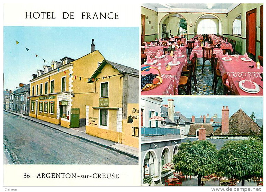 ARGENTON SUR CREUSE HOTEL DE FRANCE CARTE MULTIVUES - Autres & Non Classés