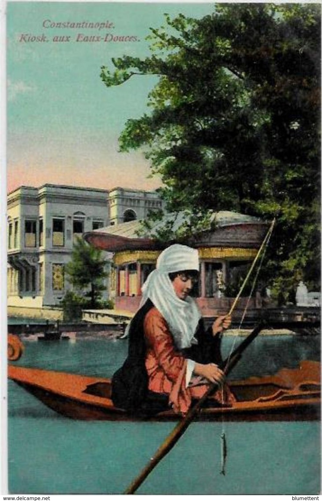 CPA Ancienne Turquie Turkey Non Circulé Constantinople Type Pêche à La Ligne - Turkey