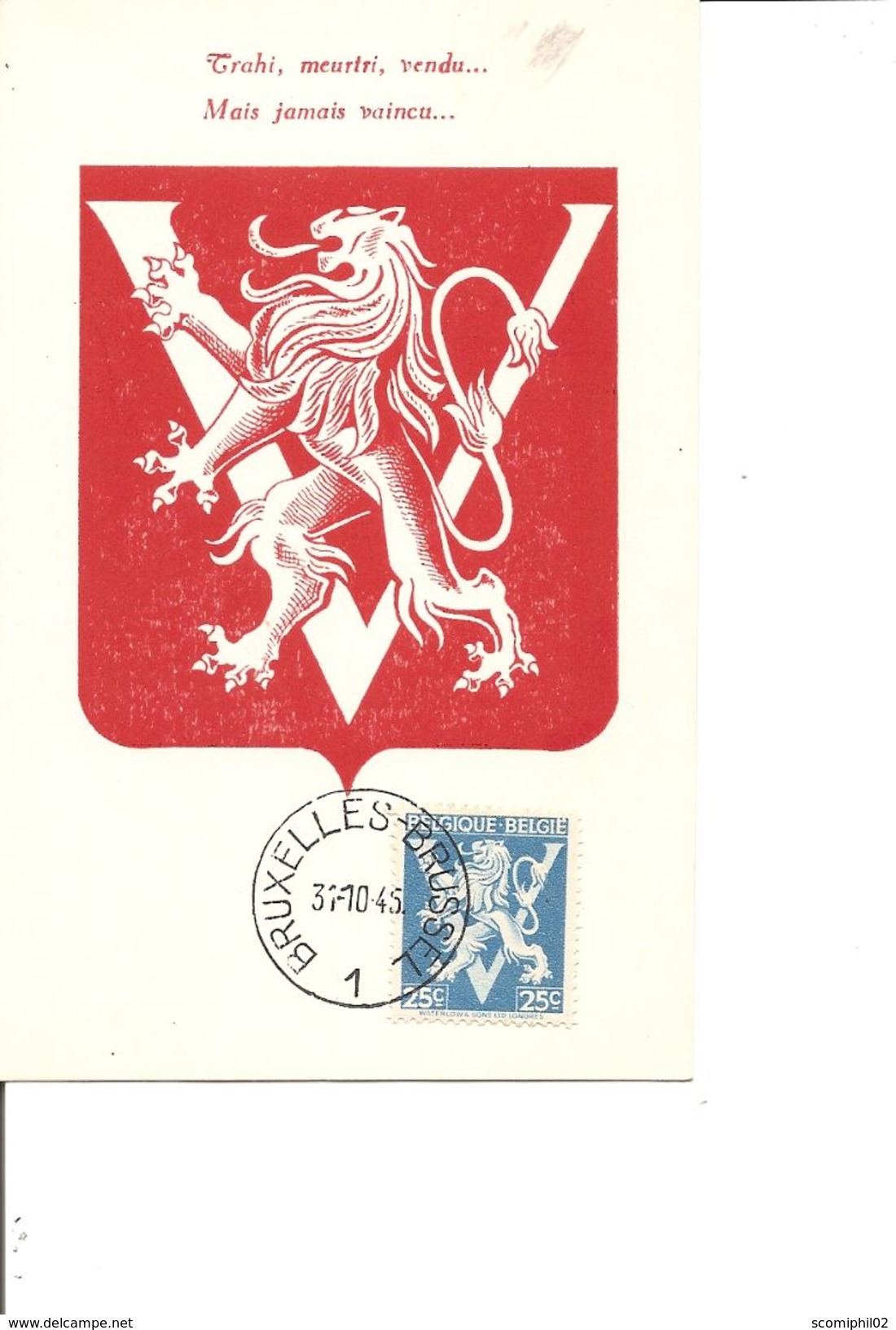 Belgique ( CM Commémorative De 1945 à Voir) - 1934-1951