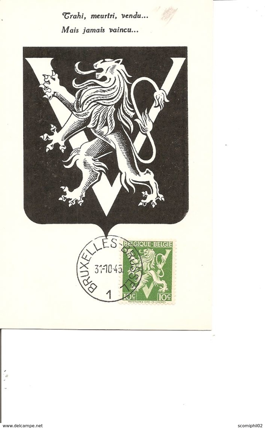 Belgique ( CM Commémorative De 1945 à Voir) - 1934-1951