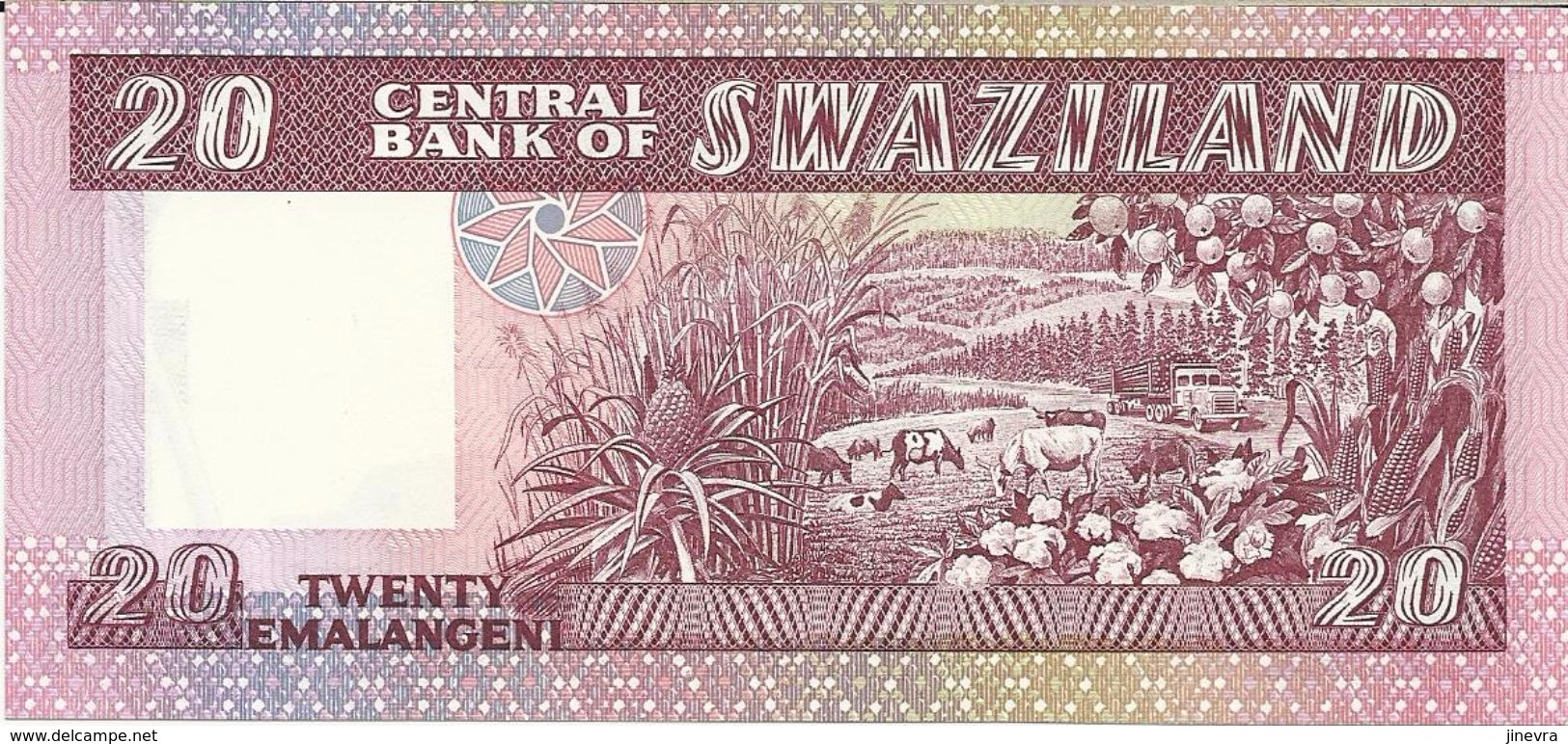 SWAZILAND 20 EMALANGENI 1986 PICK 12a UNC - Swaziland