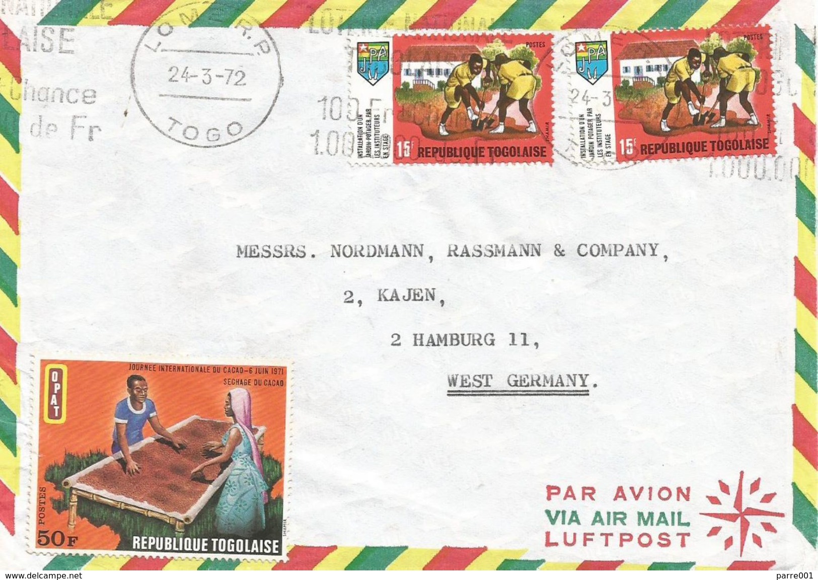 Togo 1972 Lome Cocoa Drying Agriculture Cover - Togo (1960-...)