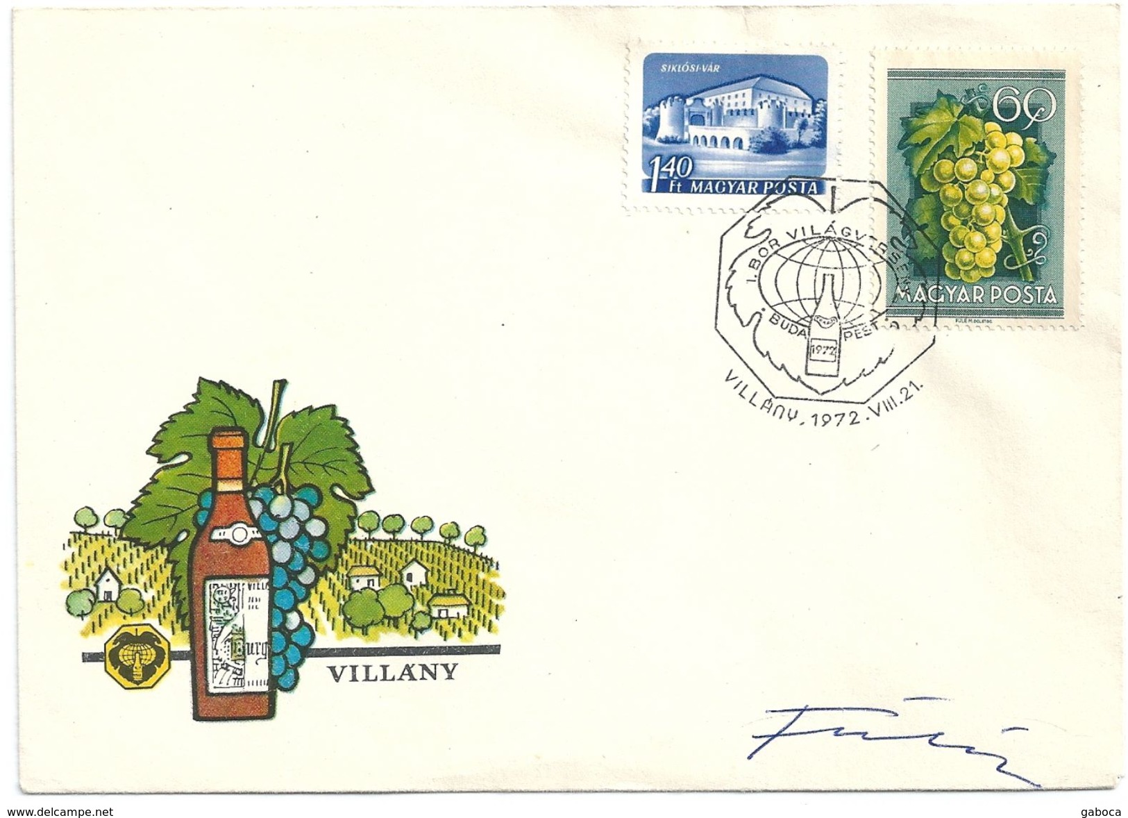 6991 Hungary SPM Flora Plant Fruit Grapes Agriculture Drink Wine Globe RARE - Wines & Alcohols