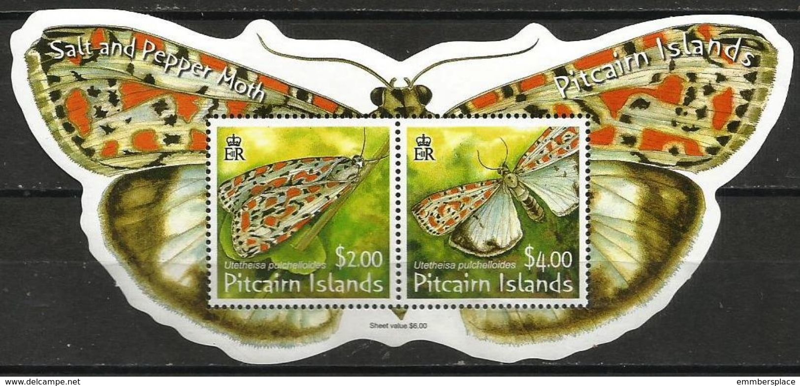 Pitcairn Islands - 2007 Salt And Pepper Moth S/sheet MNH **   Sc 651a - Pitcairn