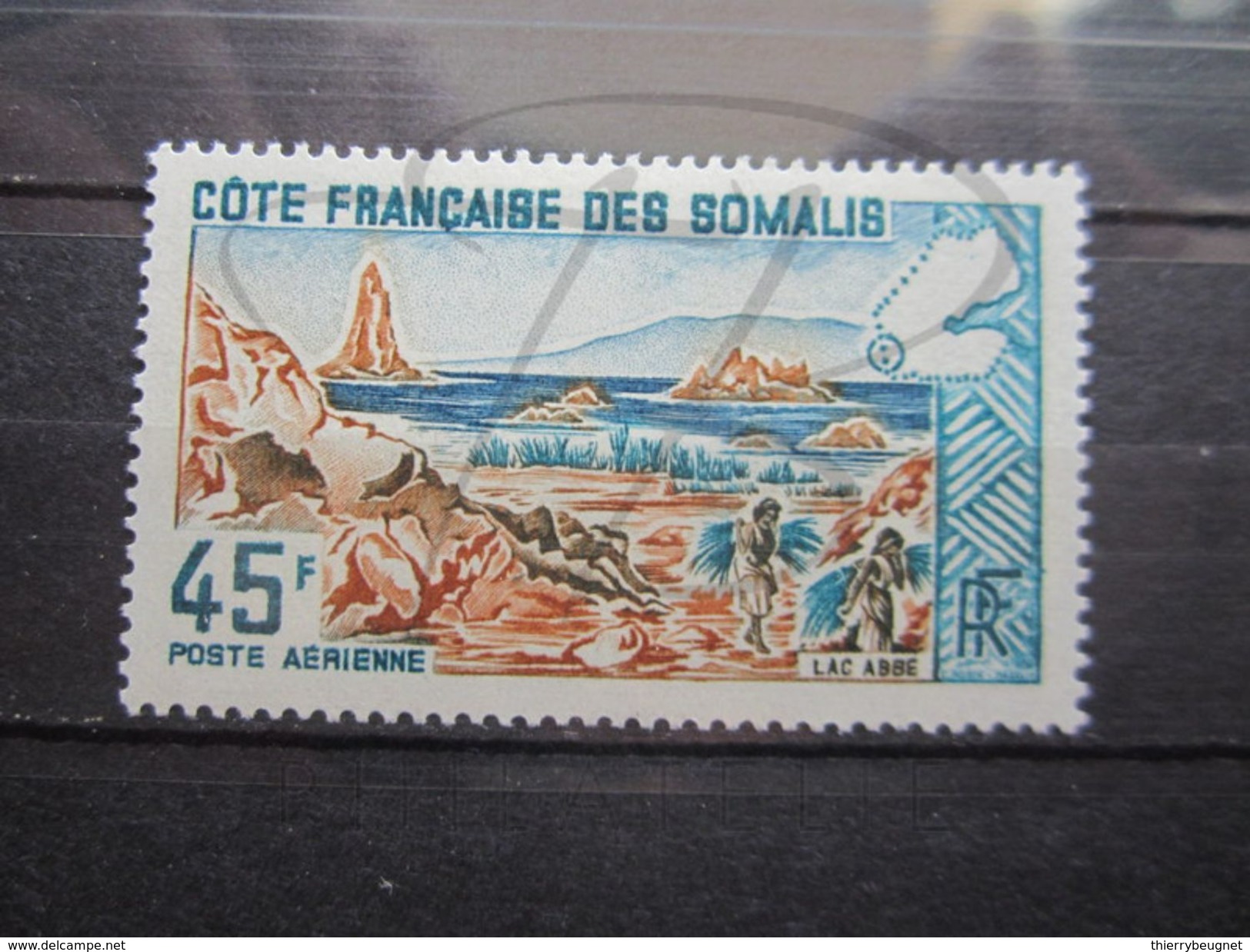 VEND BEAU TIMBRE DE POSTE AERIENNE DE LA COTE FRANCAISE DES SOMALIS N° 43 , X !!! - Ongebruikt