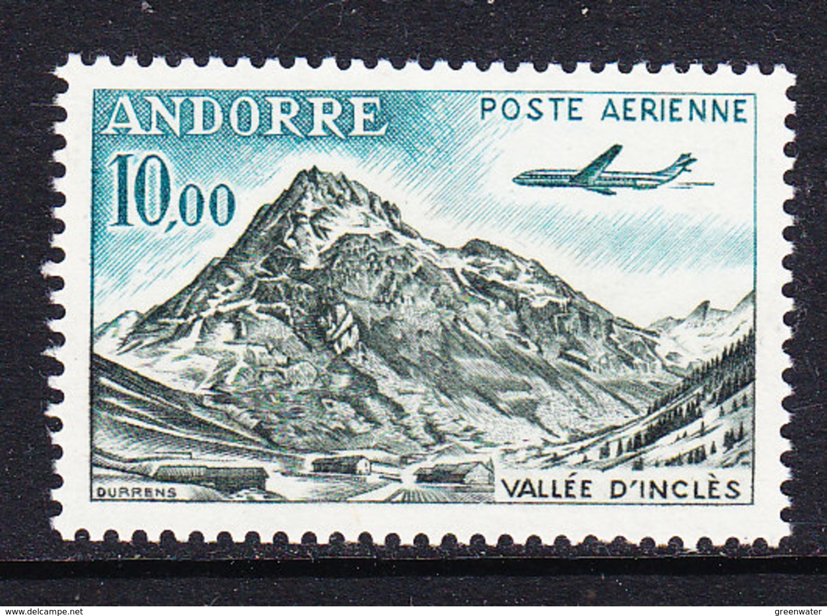 Andorra Fr. 1964 Airmail 10FF ** Mnh  (36739G) - Poste Aérienne