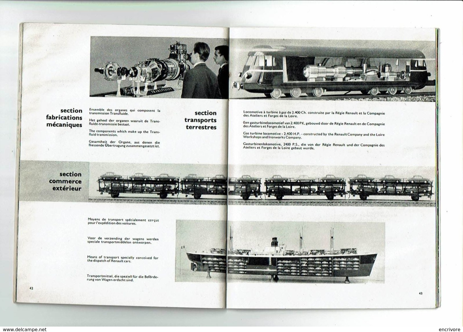 Catalogue AVEC RENAULT A L EXPO 58 Bruxelles Plan Carte Voiture DAUPHINE TRAIN Français Flamand Anglais Allemand - Belgique