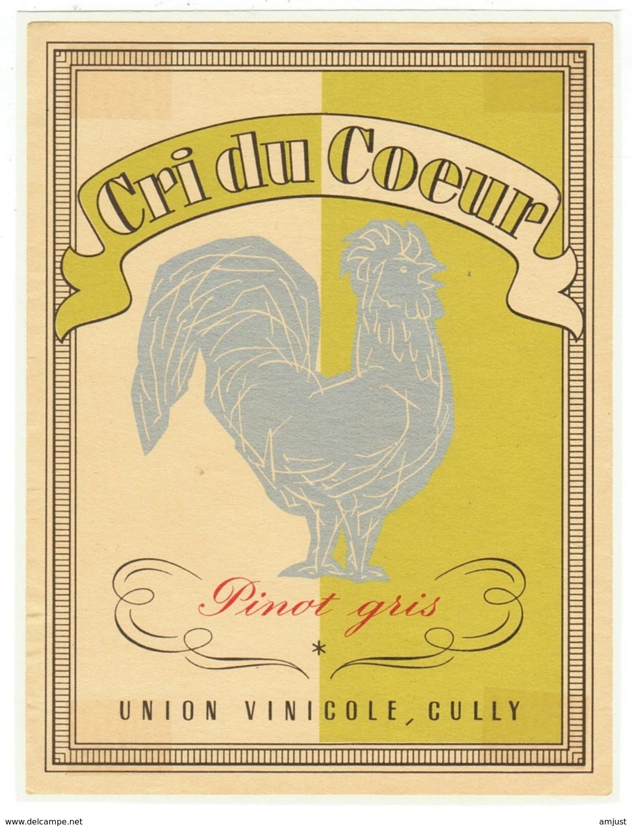 Rare // Cri Du Coeur, Pinot Gris, Union Vinicole Cully, Vaud // Suisse - Galli
