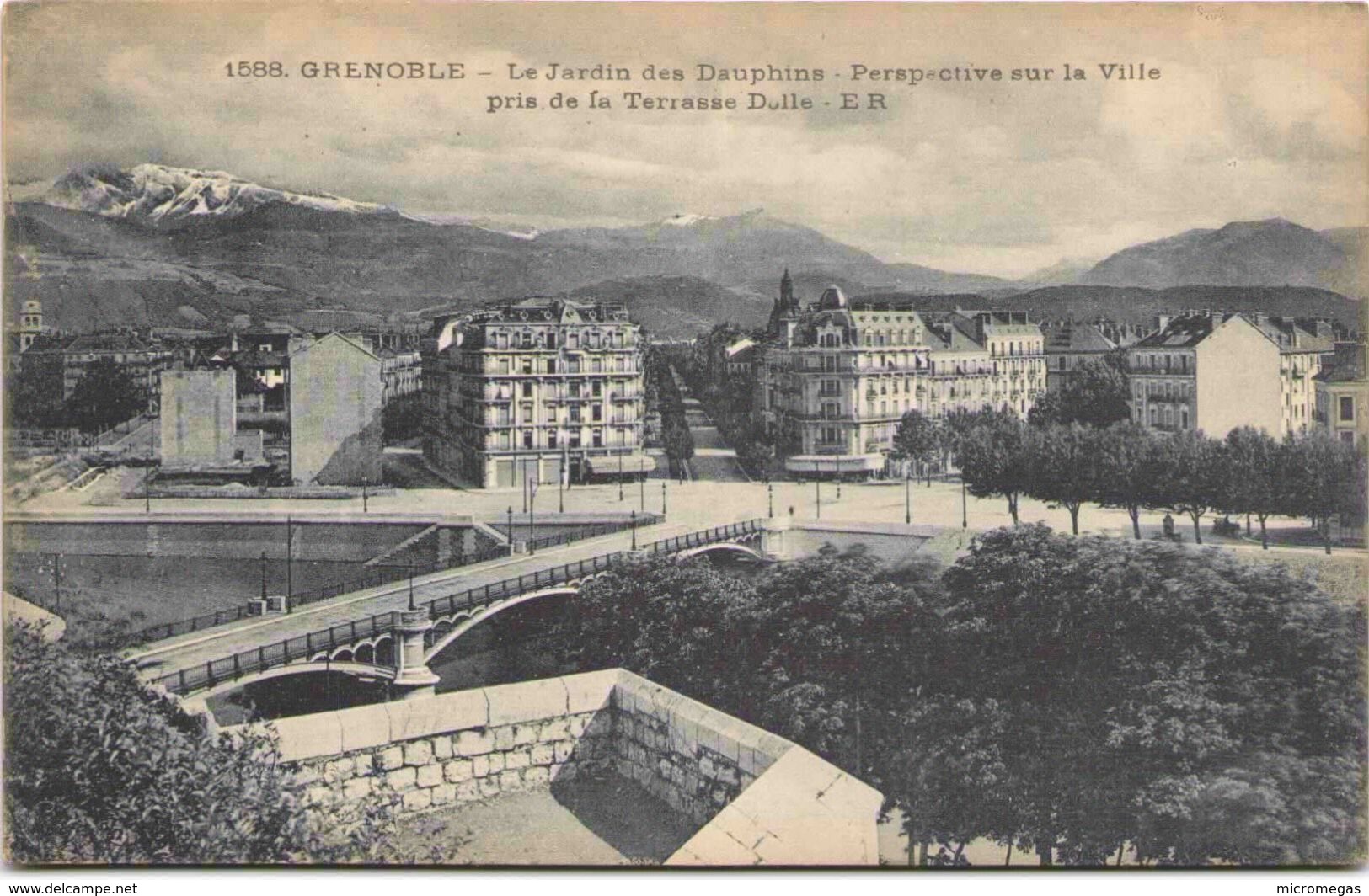 38 - GRENOBLE - Le Jardin Des Dauphins - Perspective Sur La Ville - Pris De La Terrasse Dolle - Herbeys