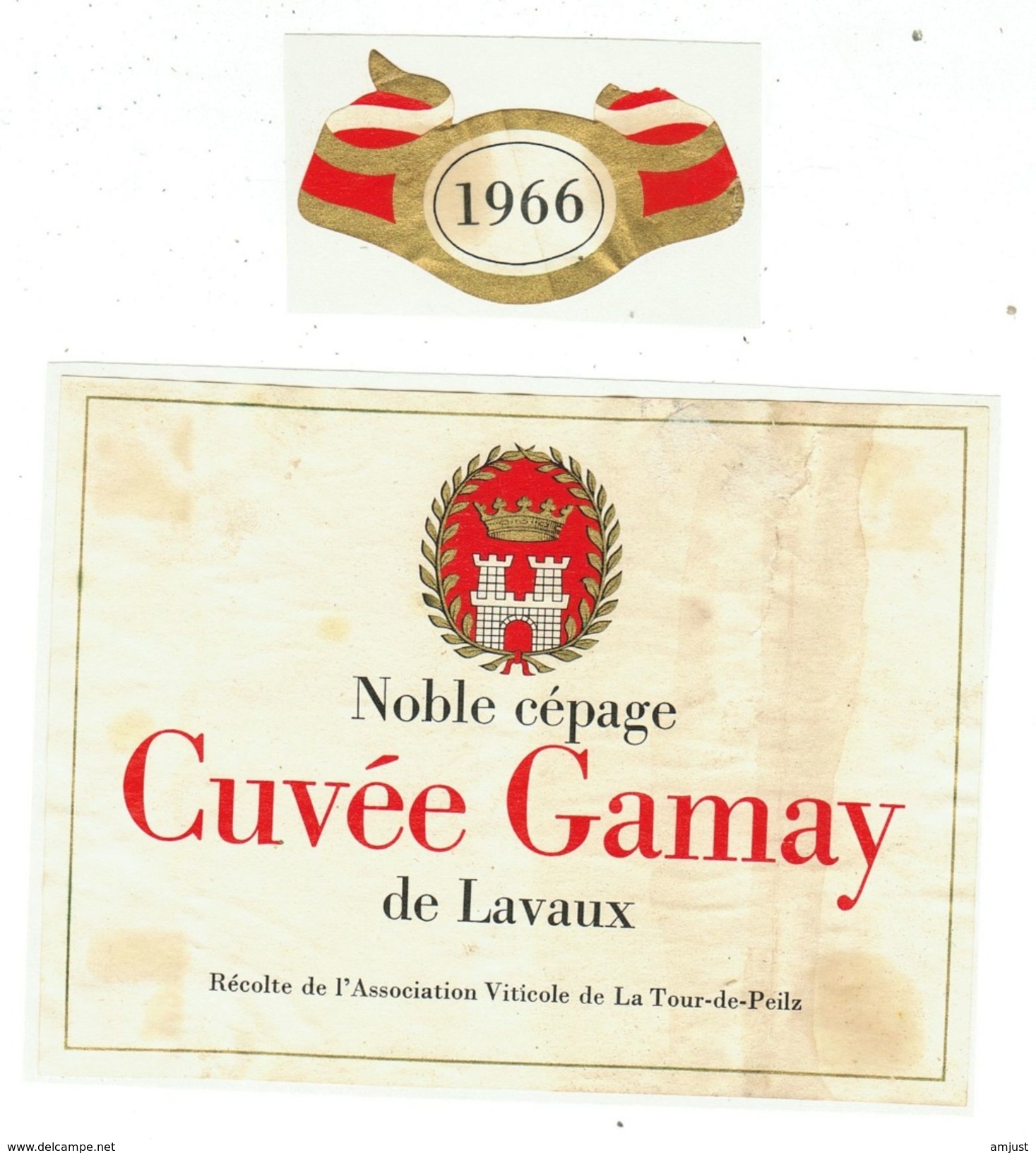 Rare // Cuvée Gamay De Lavaux 1966, Association Viticole De La Tour-de-Peilz, Vaud // Suisse - Autres & Non Classés