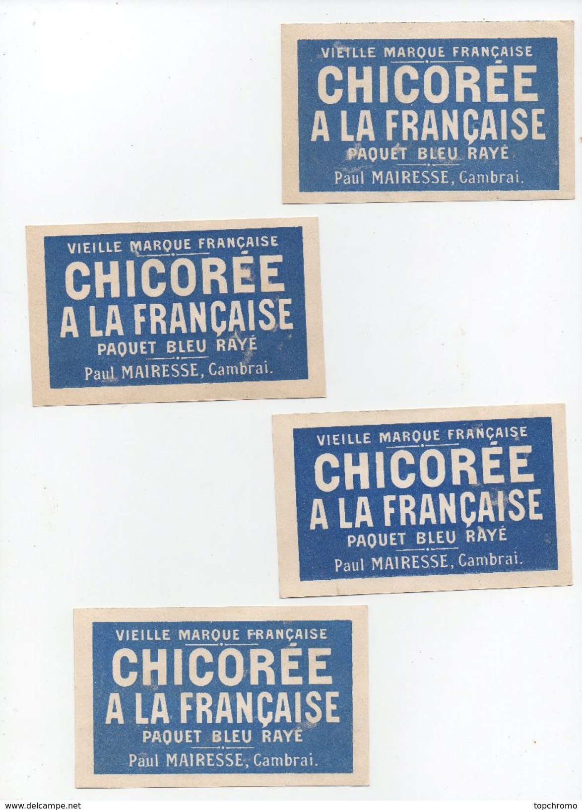 CHROMO Chicorée A La Française Cambrai Les Ports De France Toulon Marseille Bordeaux Boulogne Sur Mer (4 Chromos) - Autres & Non Classés