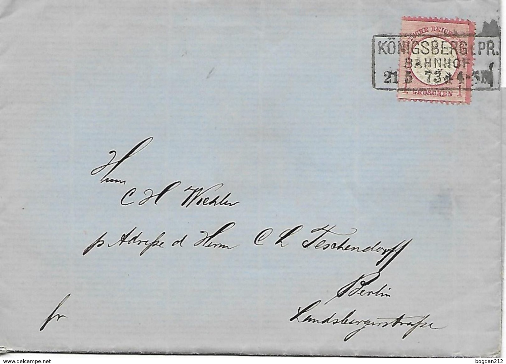 1873 - Konigsberg. Kaliningrad, 3 Scan, Brief Mit Inhalt - Briefe U. Dokumente