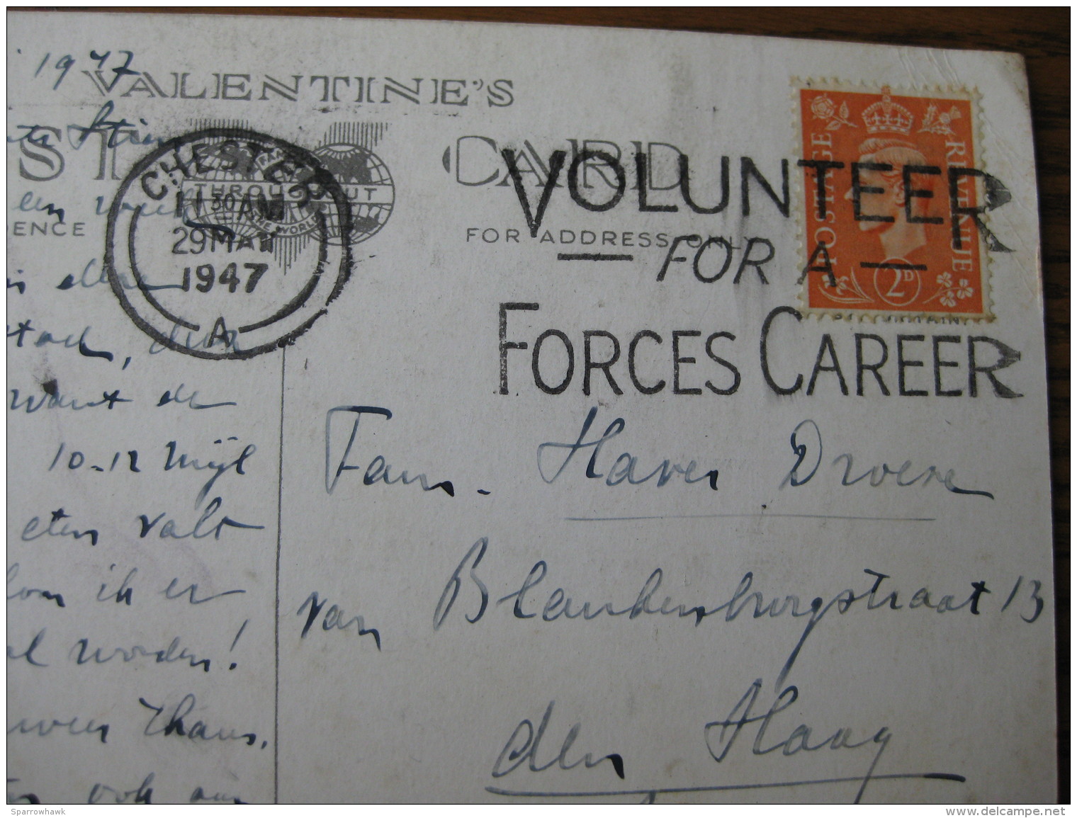 Bridge Street, Chester, Cheshire - Posted 1947 (Postal Slogan - Volunteer Forces) - Chester