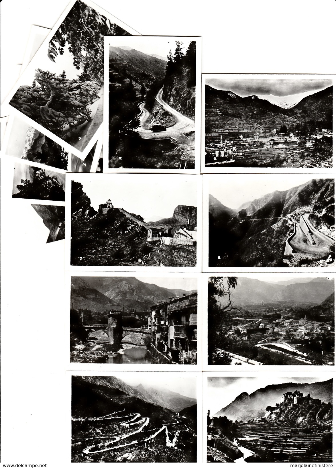 Dép. 06. - Excursion Intervallée - Photos L. Gilleta & Cie, Nice. 12 Photographies Dans Leur Enveloppes. - Lieux