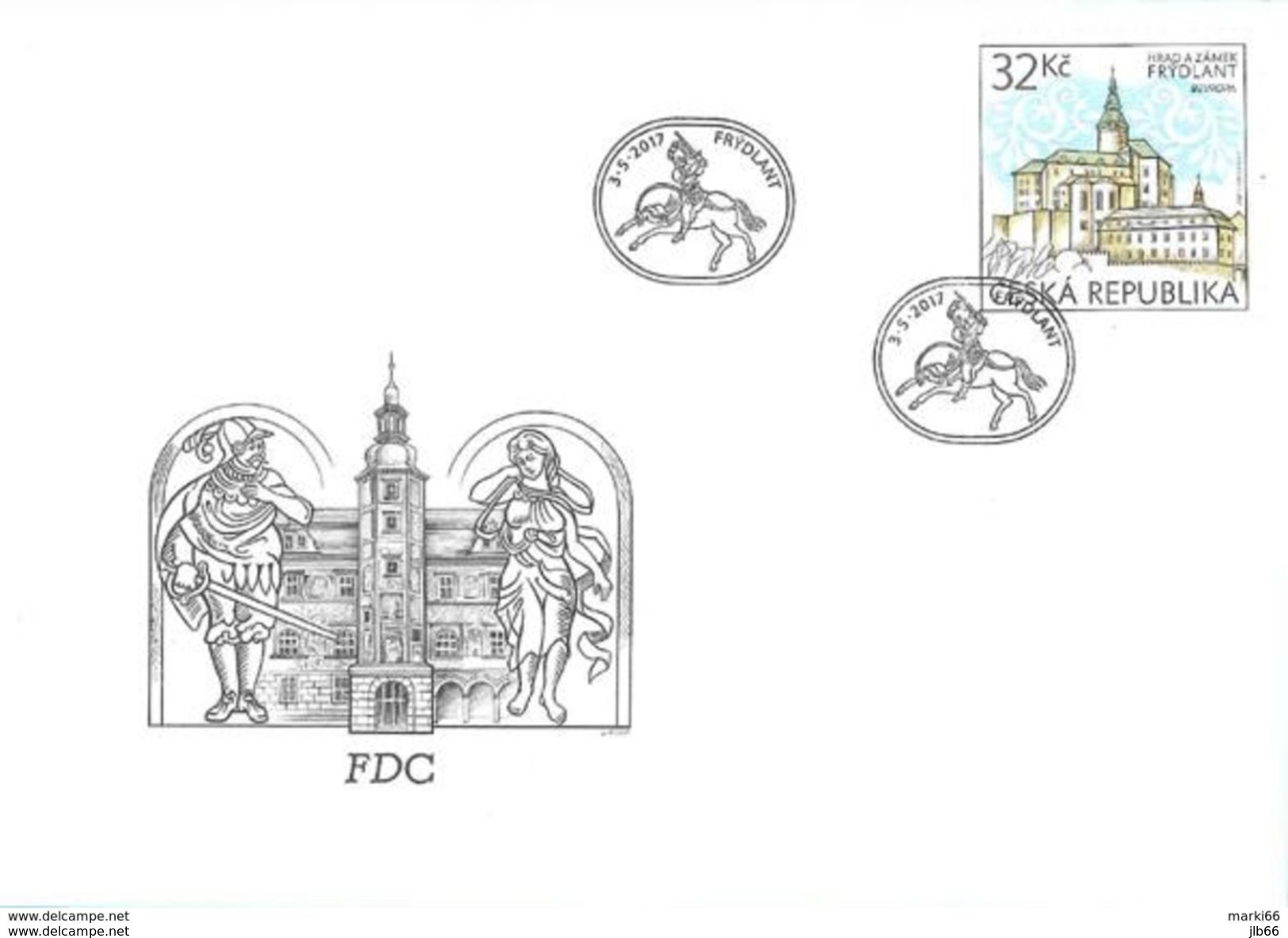 Tchequie 2017 FDC EUROPA 2017 Chateau De Frydlant - FDC