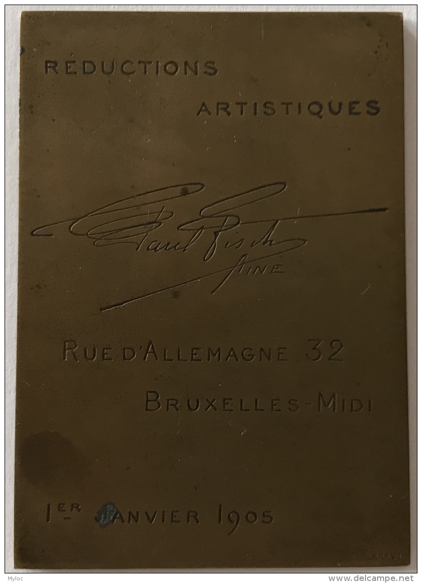 Médaille. Au Camarade Paul Fisch. Réductions Artistiques 1905. . 70mm X 50 Mm- 60 Gr. - Unternehmen