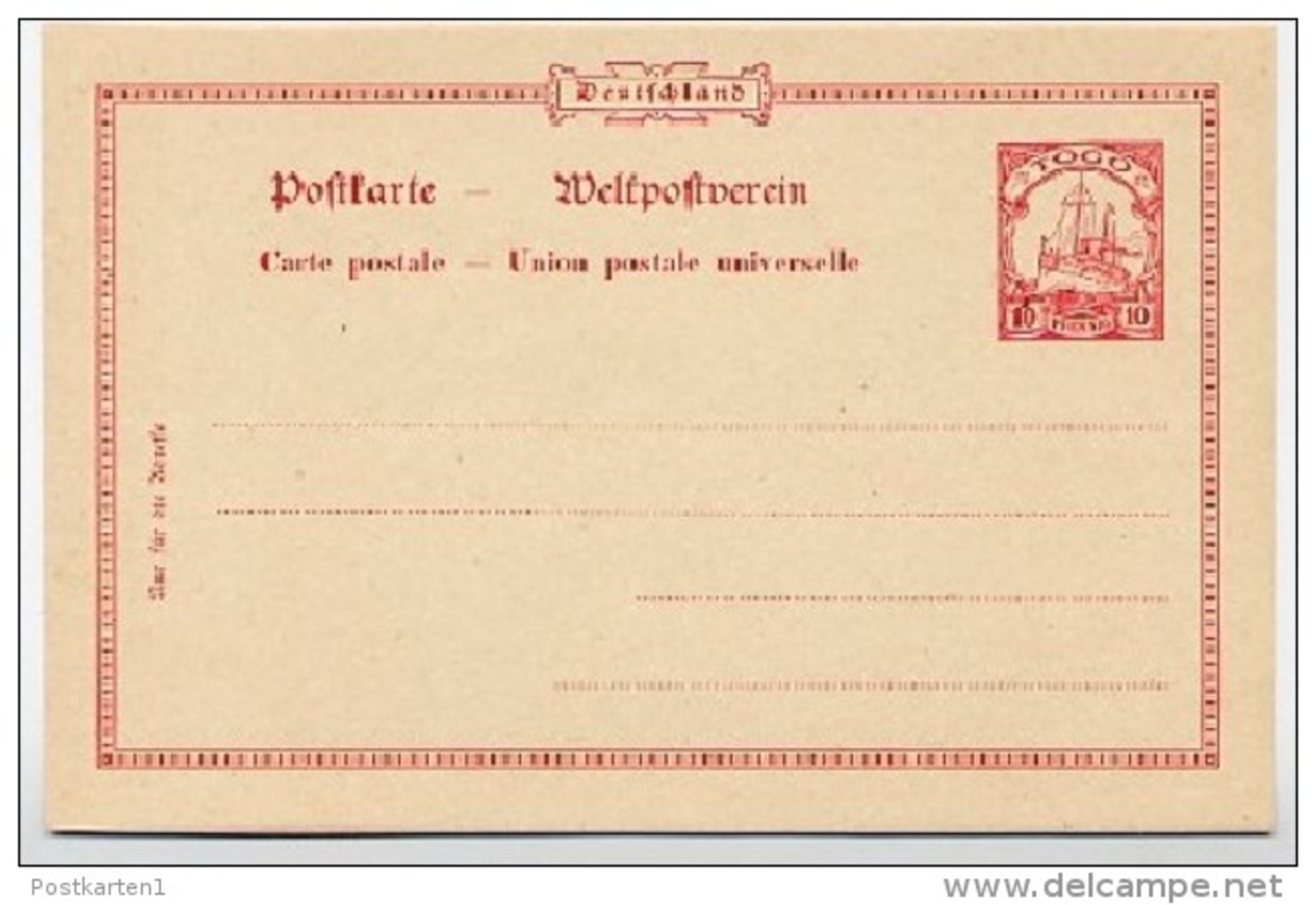 TOGO  P 10  Postkarte  ** 1900  Kat. 6,50 &euro; - Togo