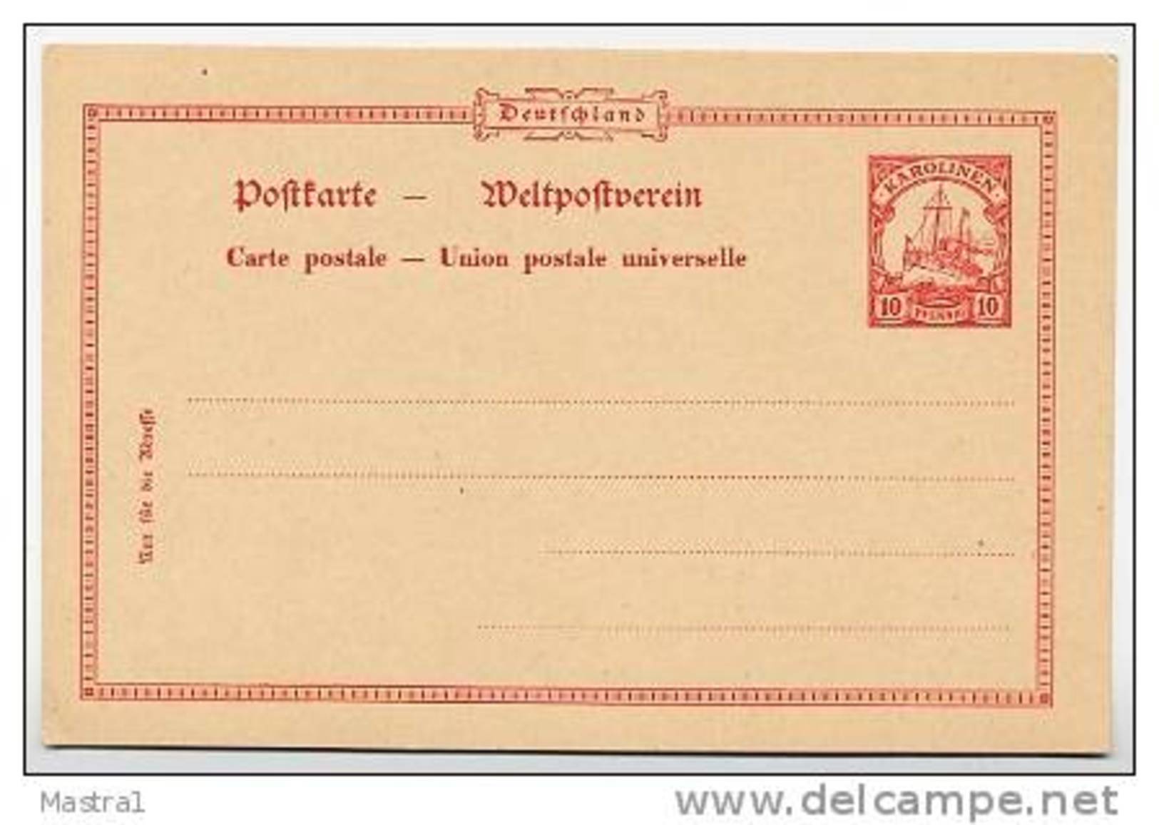 KAROLINEN  P 8  Postkarte  **  1901  Kat. 6,50 &euro; - Karolinen