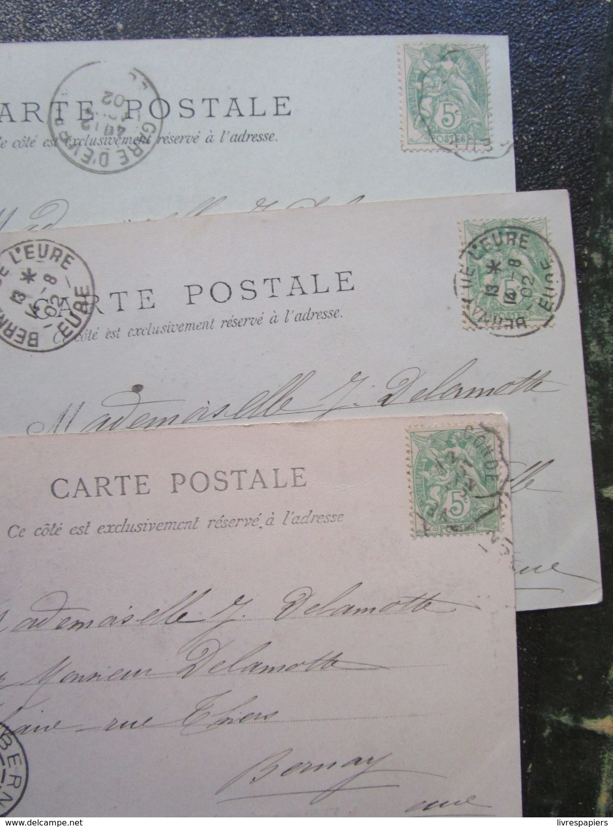 Verneuil Lot 6 Cpa Timbrées 1902 Eure - Other & Unclassified