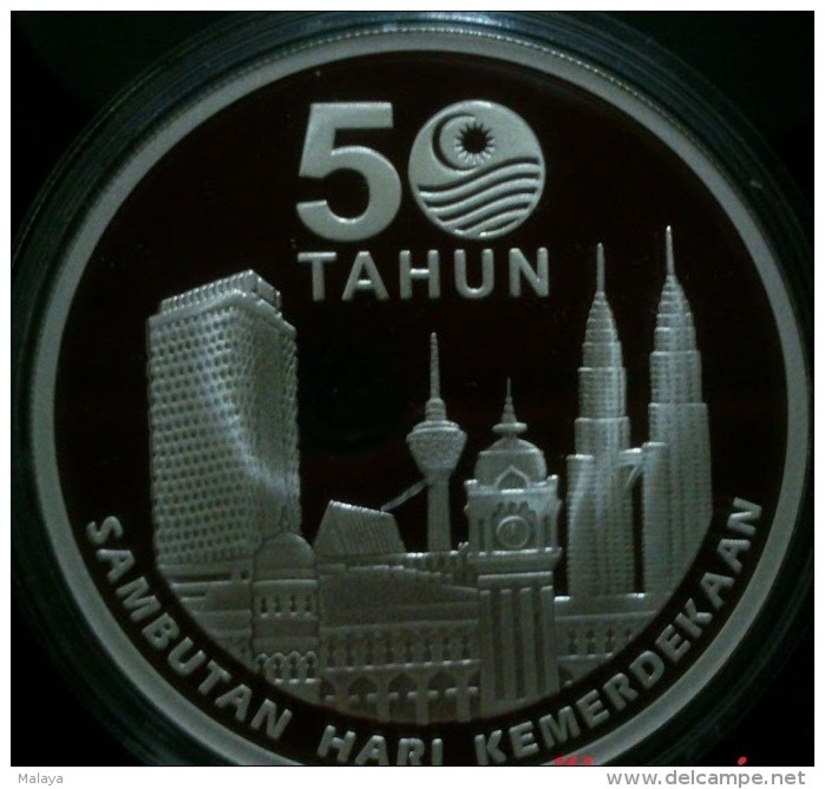 Malaysia 2007 1 Ringgit Indepedence 50th Years 2007 Commemorative Nordic Gold BU  Coin - Malaysia