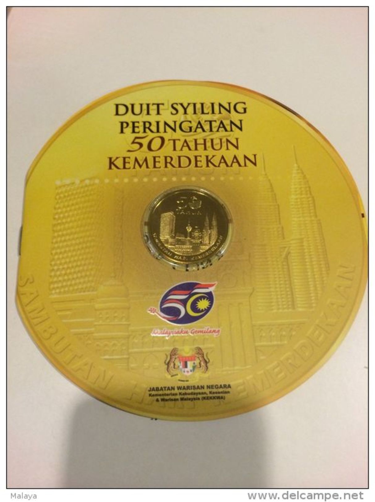Malaysia 2007 1 Ringgit Indepedence 50th Years 2007 Commemorative Nordic Gold BU  Coin - Malaysia