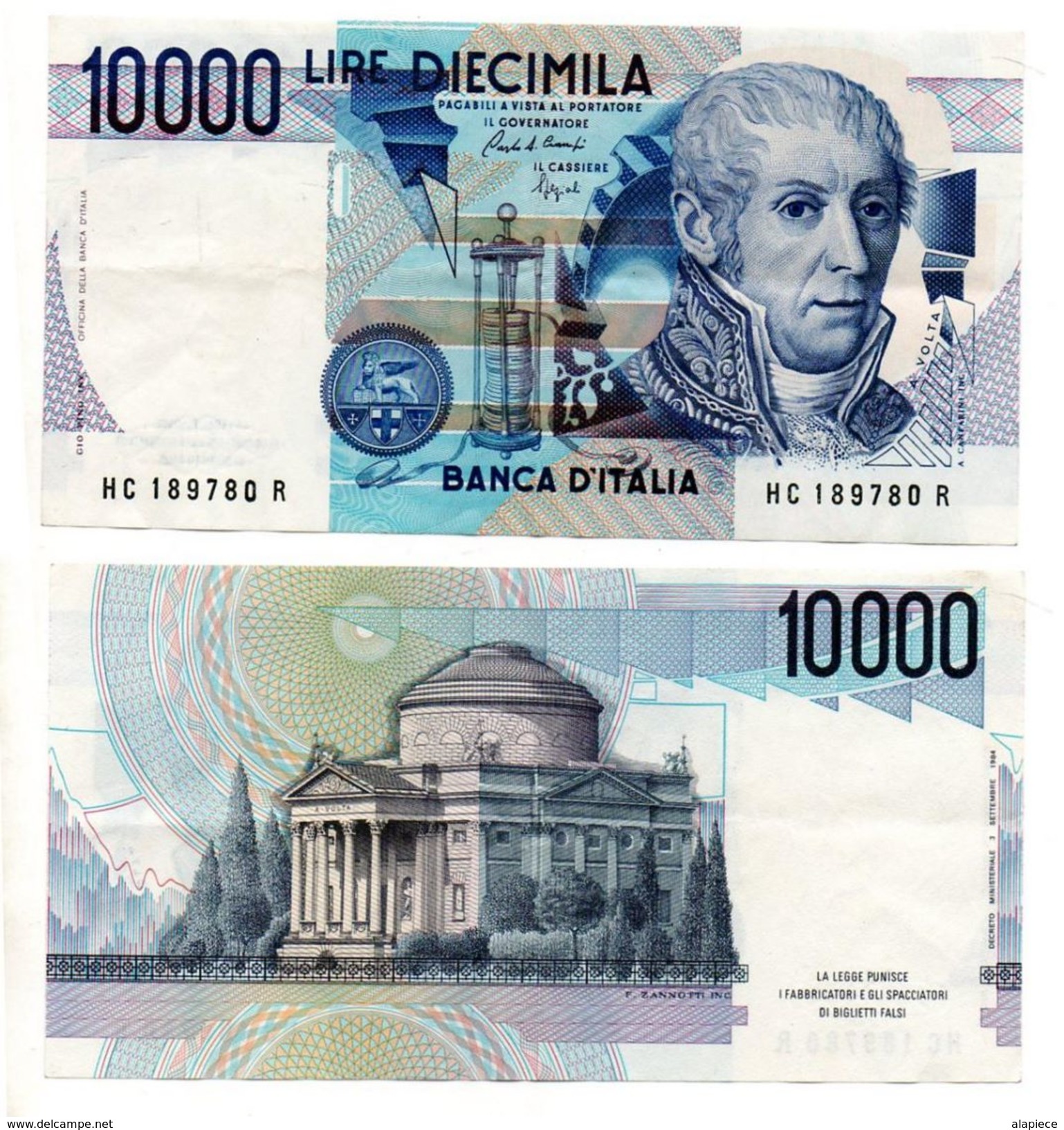 BN - Italie - 10,000 Lire 1984 (High Grade) - 10000 Lire