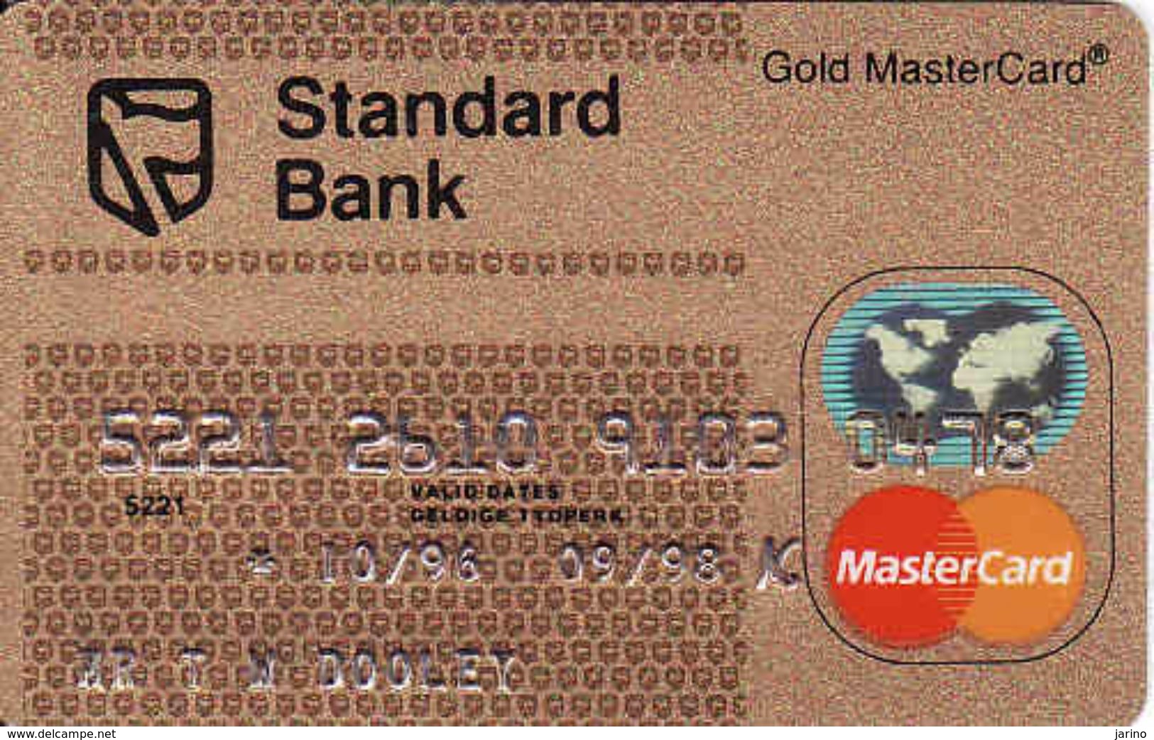 South Africa Bankcard - Standard Bank, Magnetic Gold Mastercard - Credit Cards (Exp. Date Min. 10 Years)