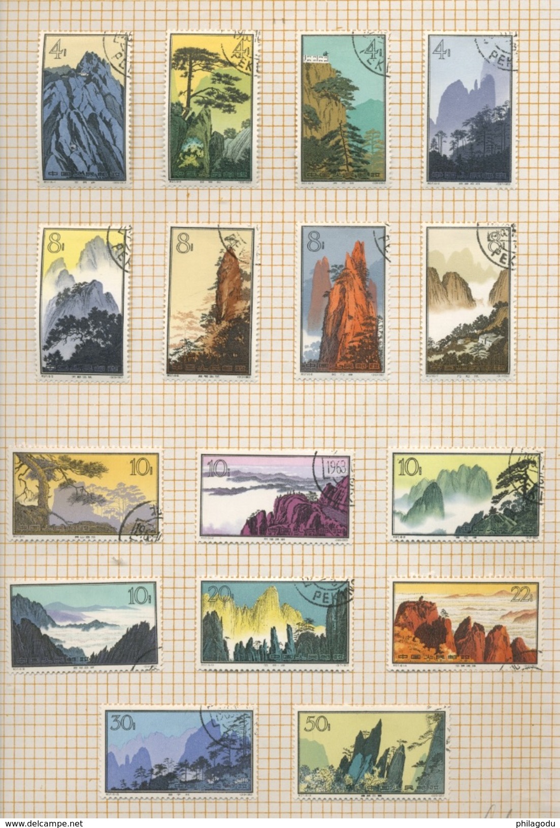 Paysages  16 Valeurs Neufs * Avec Charnière   Nice Hinged Stamps - Oblitérés