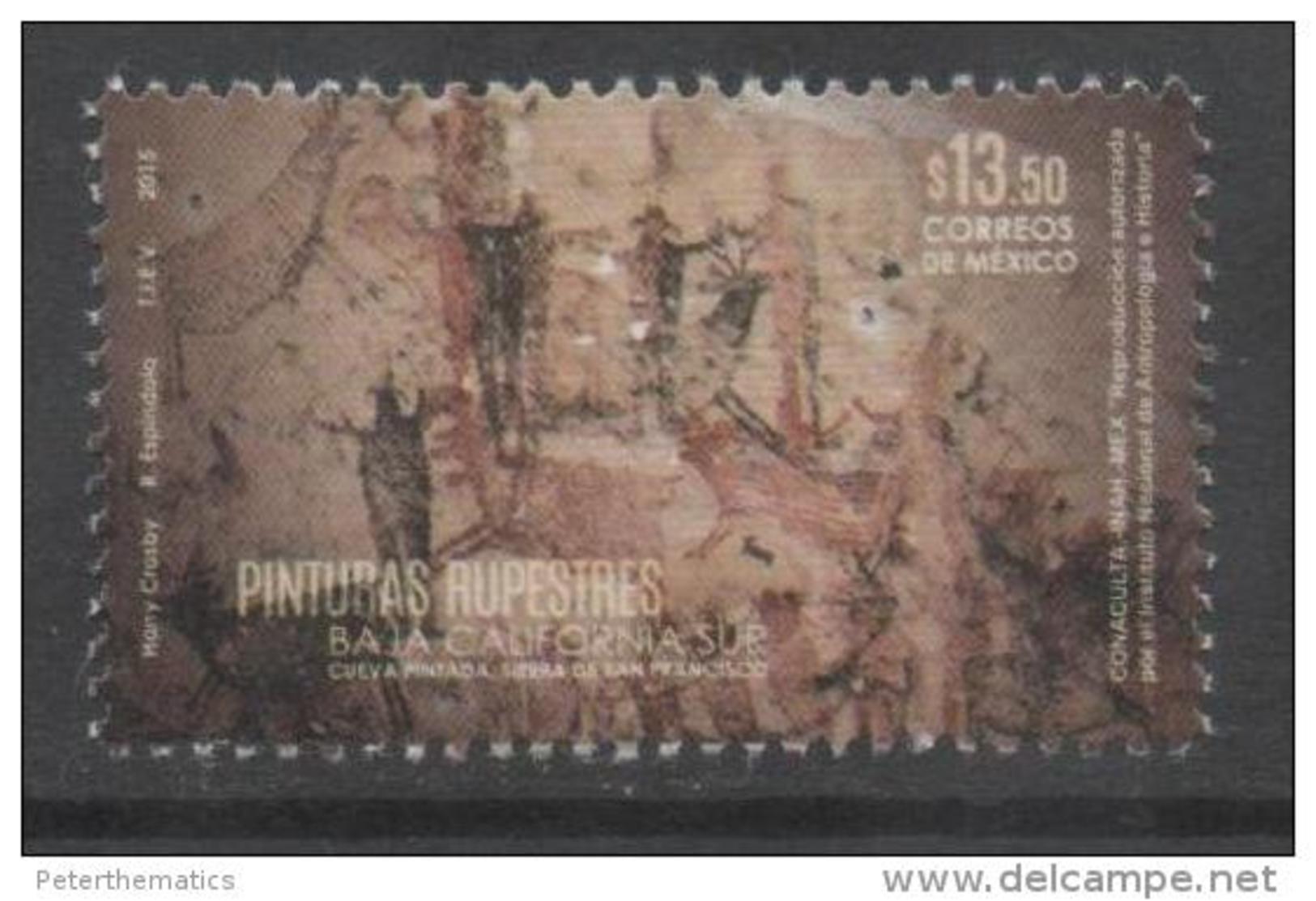 MEXICO,2015, MNH,CAVE PAINTINGS, ART, 1v - Andere & Zonder Classificatie