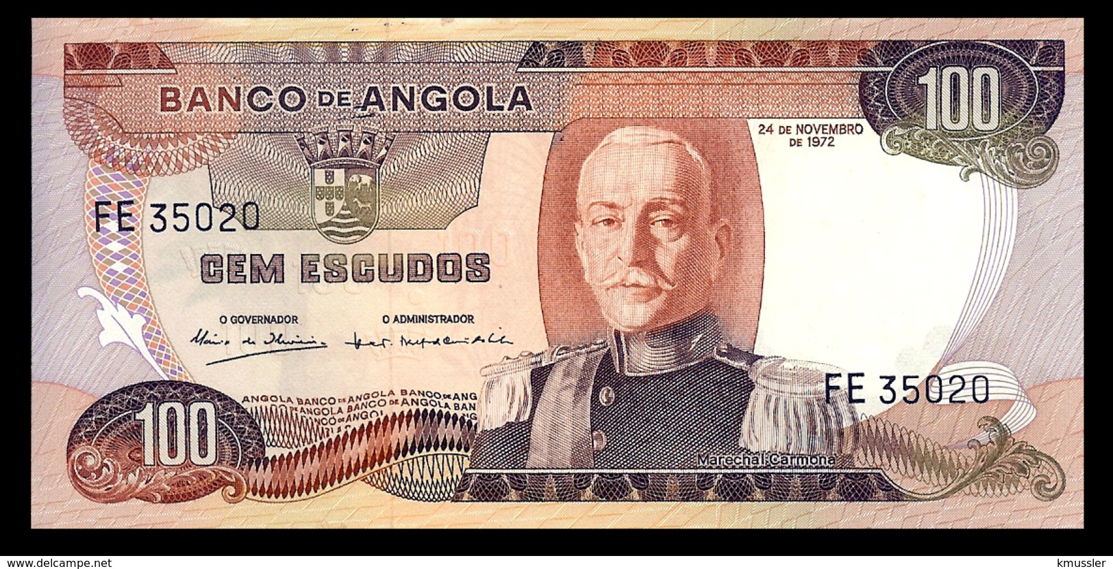 # # # Banknote Angola 100 Escudos 1972 UNC # # # - Angola