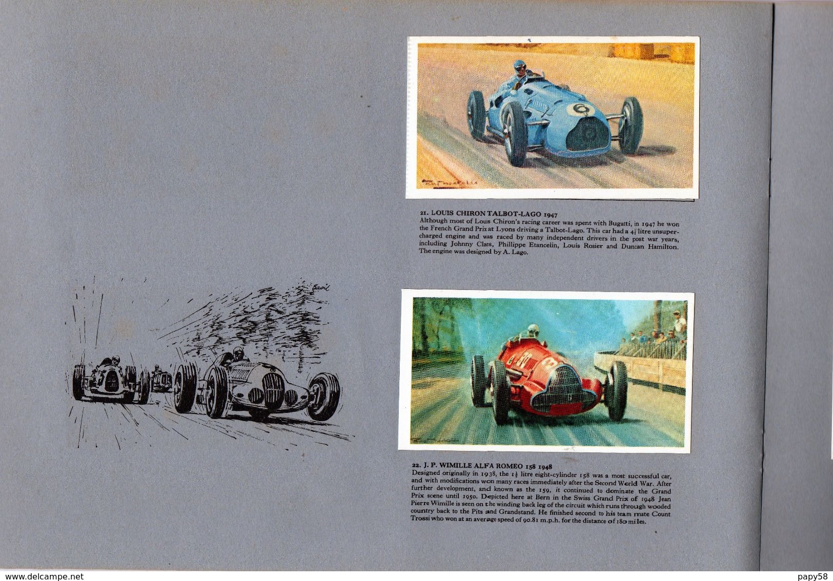 Chromos & Images > Fiches illustrées > Sports Album complet 36 images The Story of grand prix motor racing