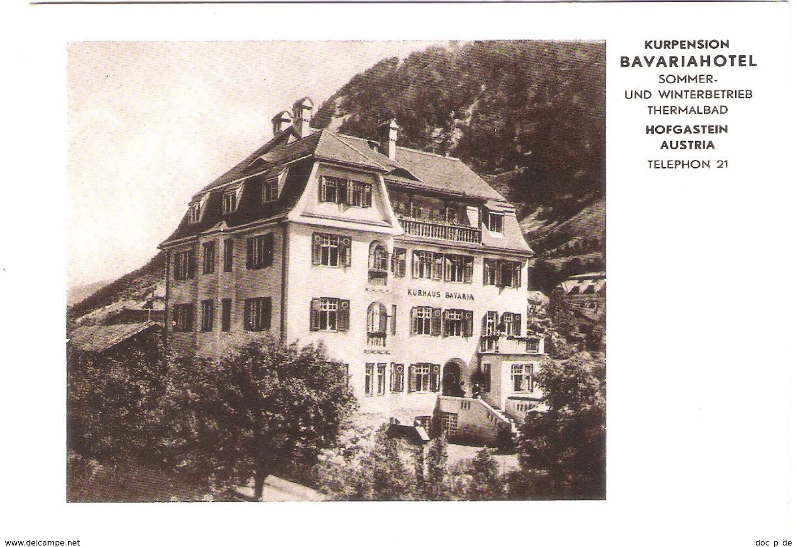 Österreich - Bad Hofgastein - Kurpension Bavariahotel - Hotel Kurhaus Bavaria - Pension - Bad Hofgastein