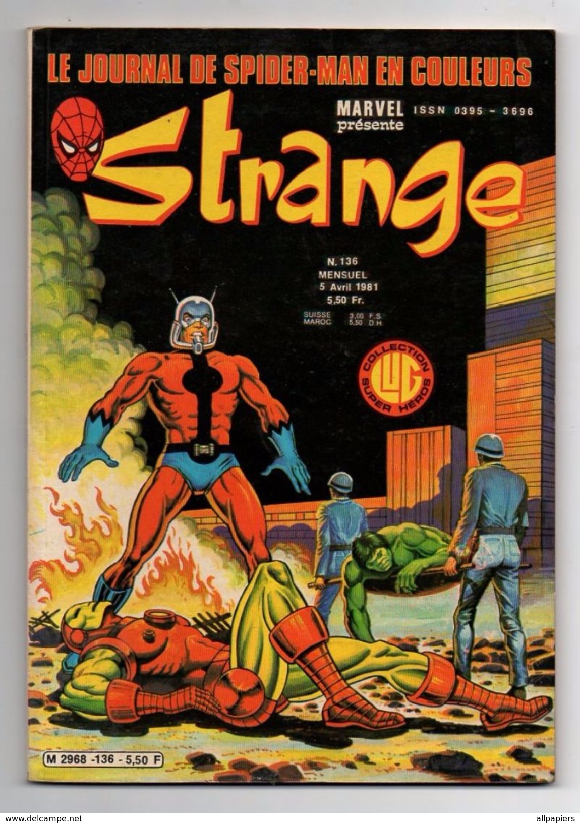 Strange N°136 L'intrépide Daredevil - L'homme Araignée - L'empire Des Robots - L'invincible Iron Man De 1981 - Strange